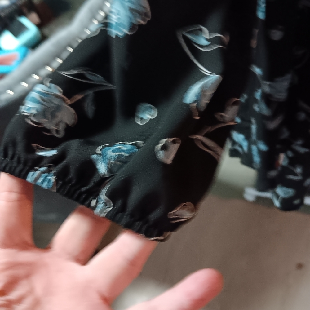Torrid Floral Black and Blue Dress - Picture 6 of 8